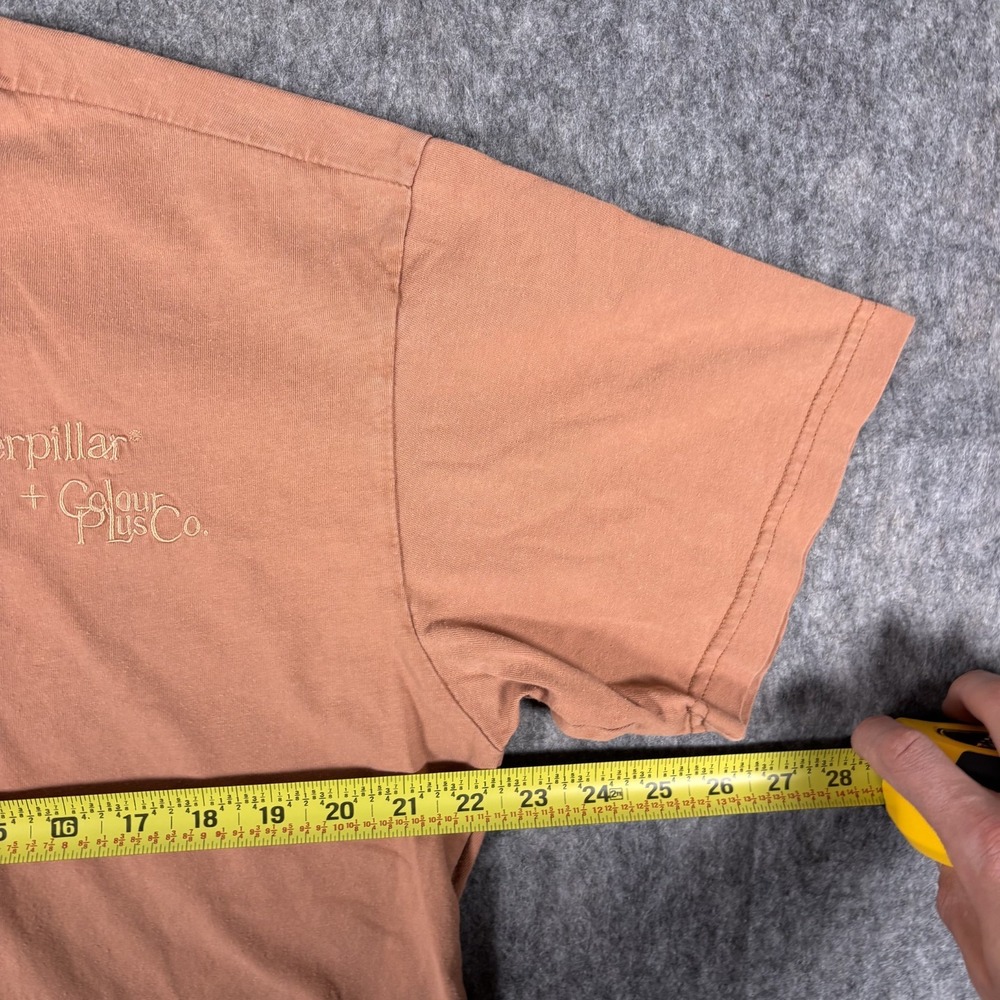CAT Caterpillar Color Plus Co T-Shirt Men's Small Tan Orange‎ Short Sleeve - Picture 5 of 8
